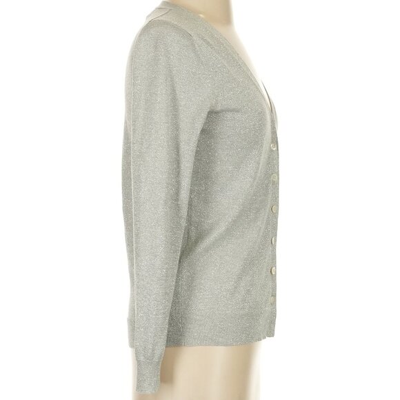 Banana Republic Silk Blend Knit Button Front Long Sleeve Cardigan Sweater Top - Picture 3 of 4